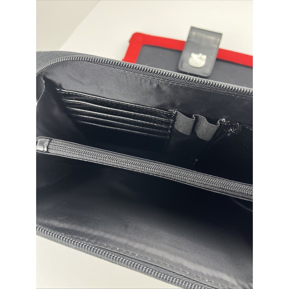 Hello Kitty Case Black iPad Tablet Portfolio #KT43488 Pocket Strap Messenger Bag - Picture 6 of 15